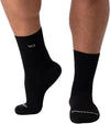 Wide Open Solid Cushioned Micro Crew Socks Men's