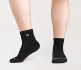 Wide Open Solid Midweight Quarter Socks Men's