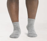 Wide Open Solid Midweight Quarter Socks Men's