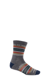 Wide Open Multi Stripe Midweight Micro Crew Sock Men's