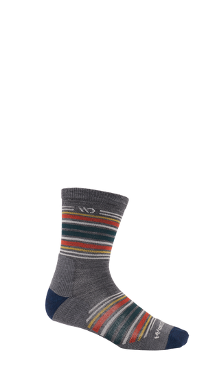 Wide Open Multi Stripe Midweight Micro Crew Sock Men's